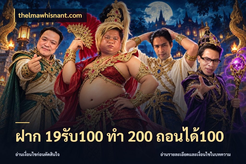 ฝาก 19รับ100 ทำ 200 ถอนได้100 โปรกับเกมที่ชอบเลือกให้ตรงสไตล์ กับ thelmawhisnant.com