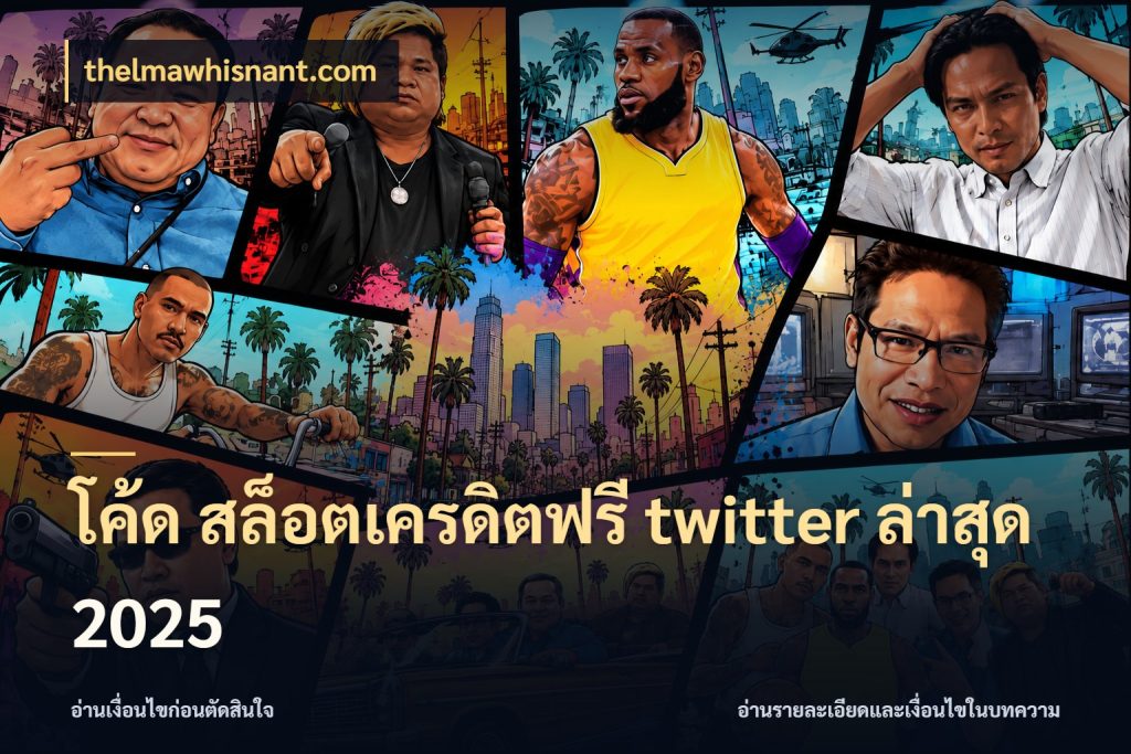 โค้ด สล็อตเครดิตฟรี twitter ล่าสุด 2025 thelmawhisnant.com จากชื่อเครดิตฟรีสู่ความสนุกที่เข้าใจได้