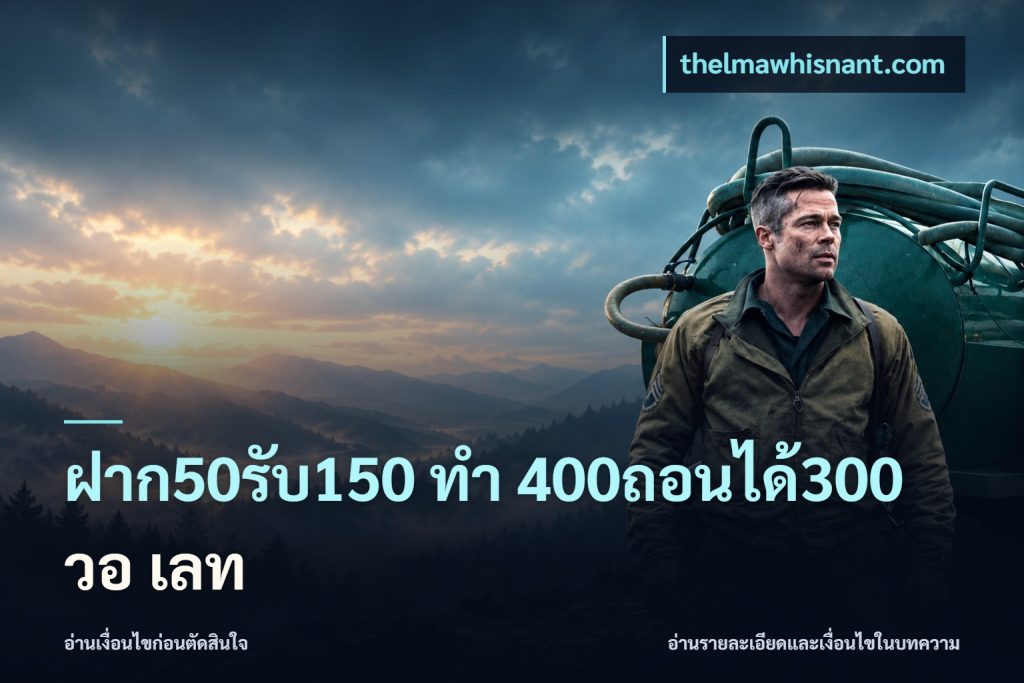 ฝาก50รับ150 ทํา 400ถอนได้300 วอ เลท