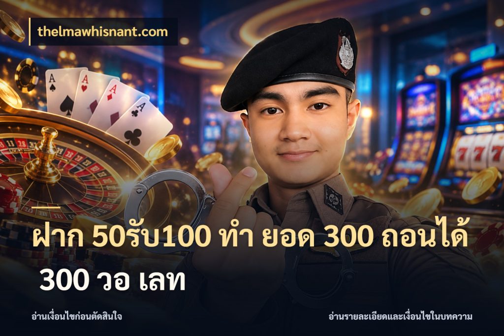 ฝาก 50รับ100 ทํา ยอด 300 ถอนได้ 300 วอ เลท รูปแบบโบนัสกับสิทธิ์ของสายเกม กับ thelmawhisnant.com