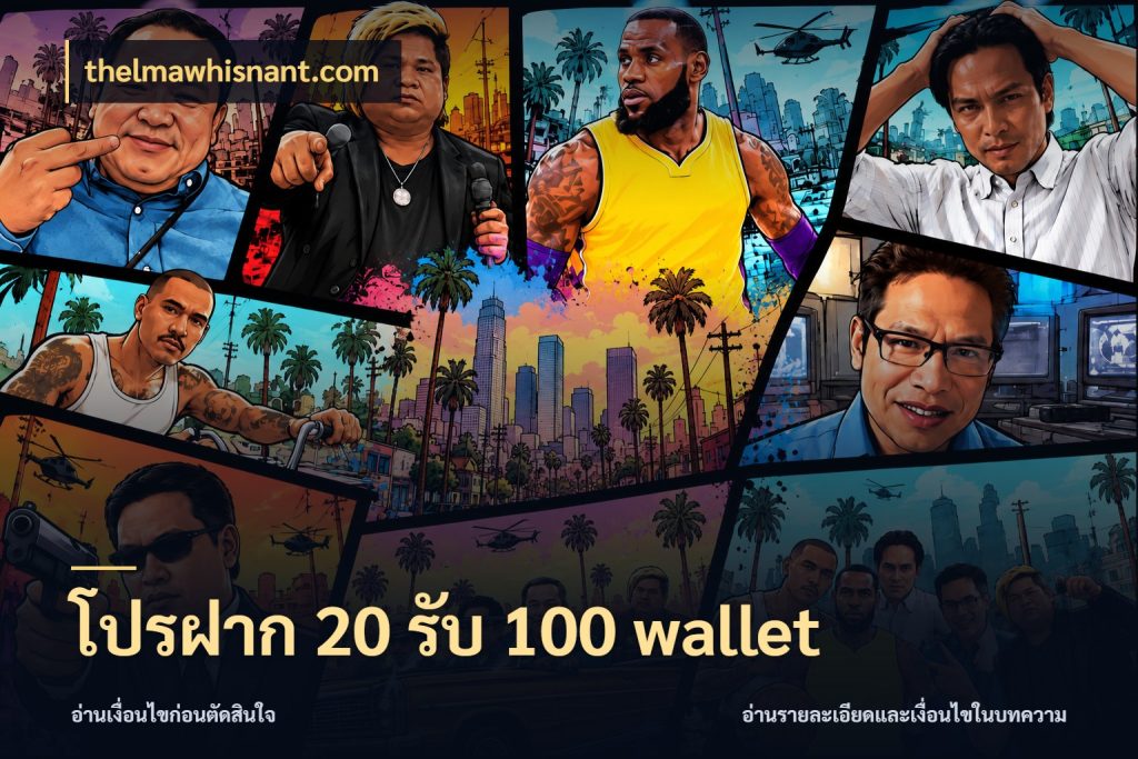 โปรฝาก 20 รับ 100 wallet จับประเด็นยอดรับก่อนเลือกความสนุก ในมุม thelmawhisnant.com