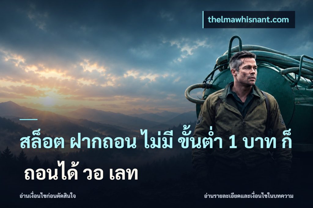 สล็อต ฝากถอน ไม่มี ขั้นต่ำ 1 บาท ก็ ถอนได้ วอ เลท