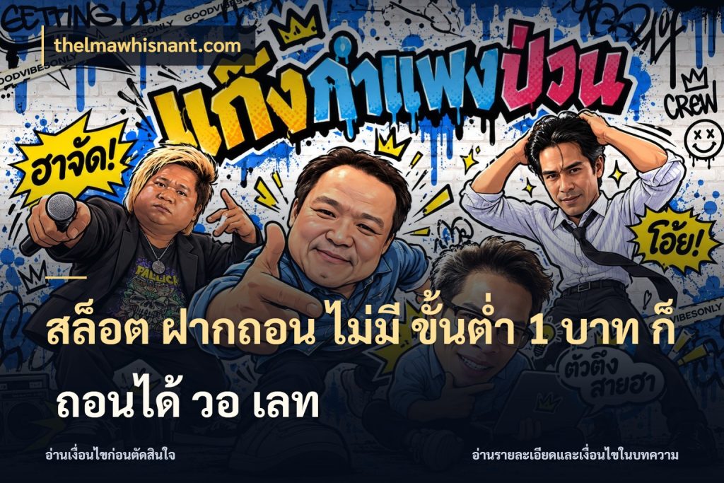 สล็อต ฝากถอน ไม่มี ขั้นต่ำ 1 บาท ก็ ถอนได้ วอ เลท จัดจังหวะสนุกให้เข้ากับงบที่ตั้งไว้ กับ thelmawhisnant.com
