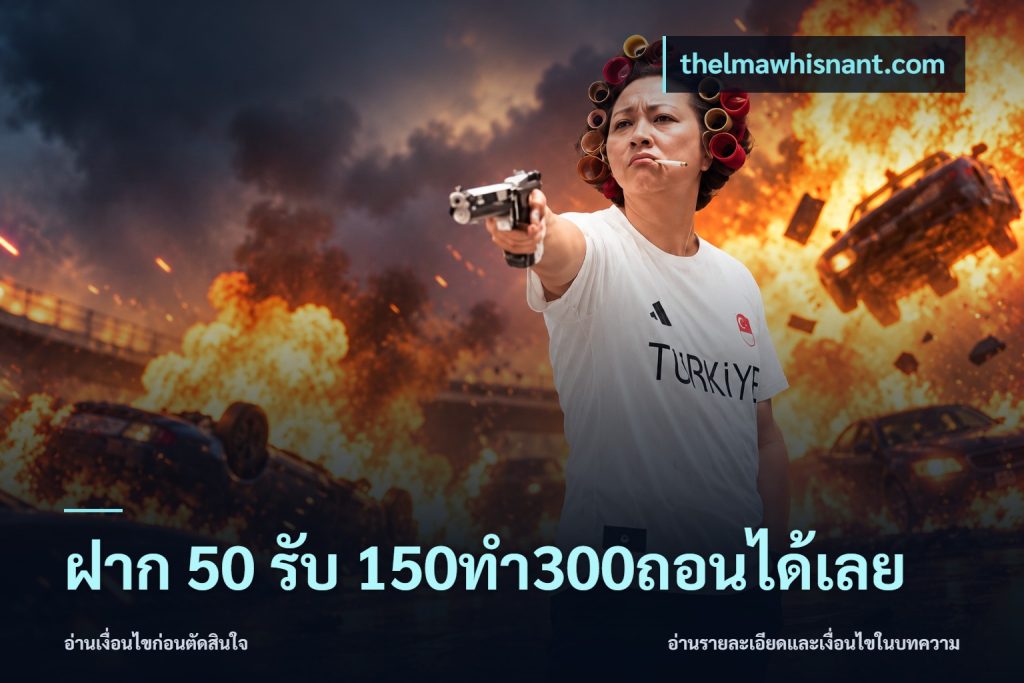 ฝาก 50 รับ 150ทำ300ถอนได้เลย