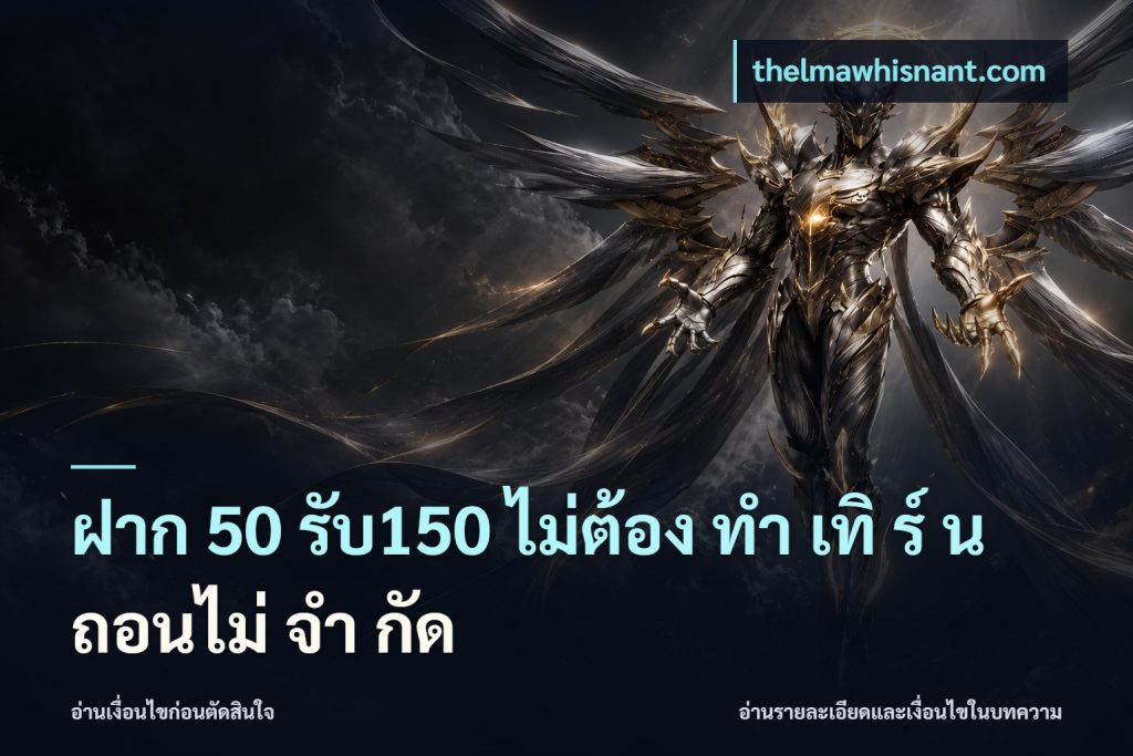 ฝาก 50 รับ150 ไม่ต้อง ทํา เทิ ร์ น ถอนไม่ จํา กัด