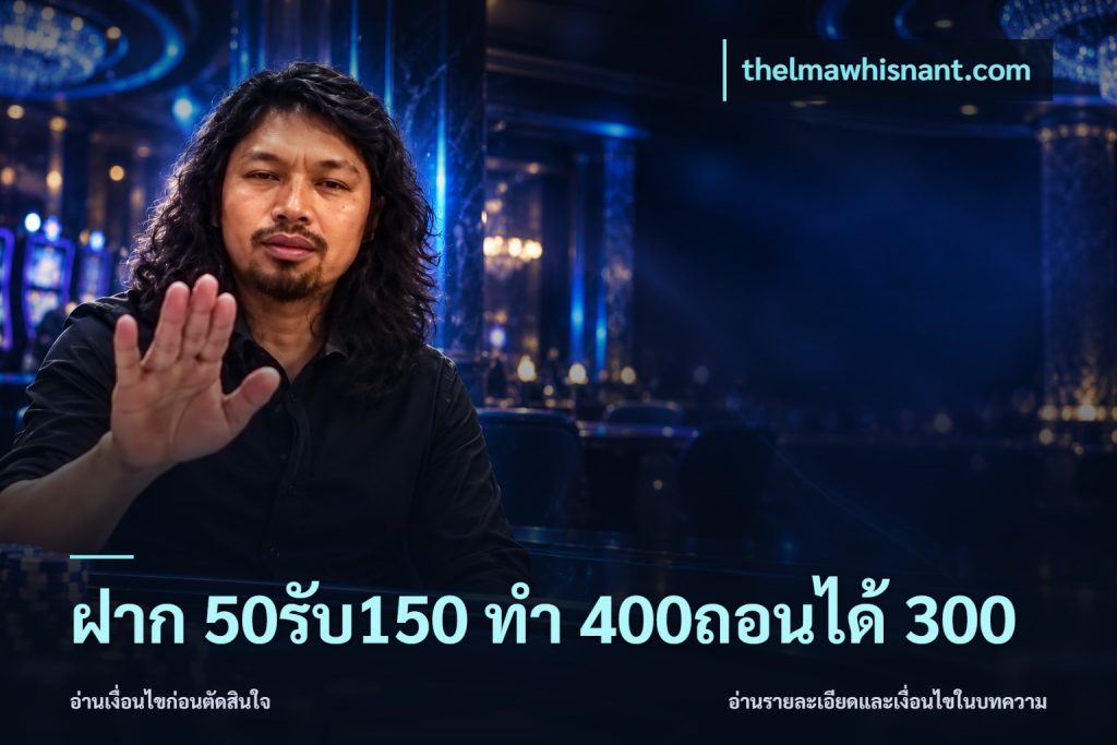 ฝาก 50รับ150 ทํา 400ถอนได้ 300