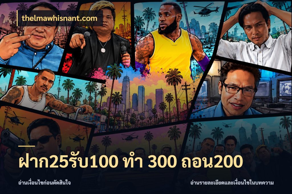 ฝาก25รับ100 ทํา 300 ถอน200 สีสันของโปรฝากและยอดรับ กับ thelmawhisnant.com