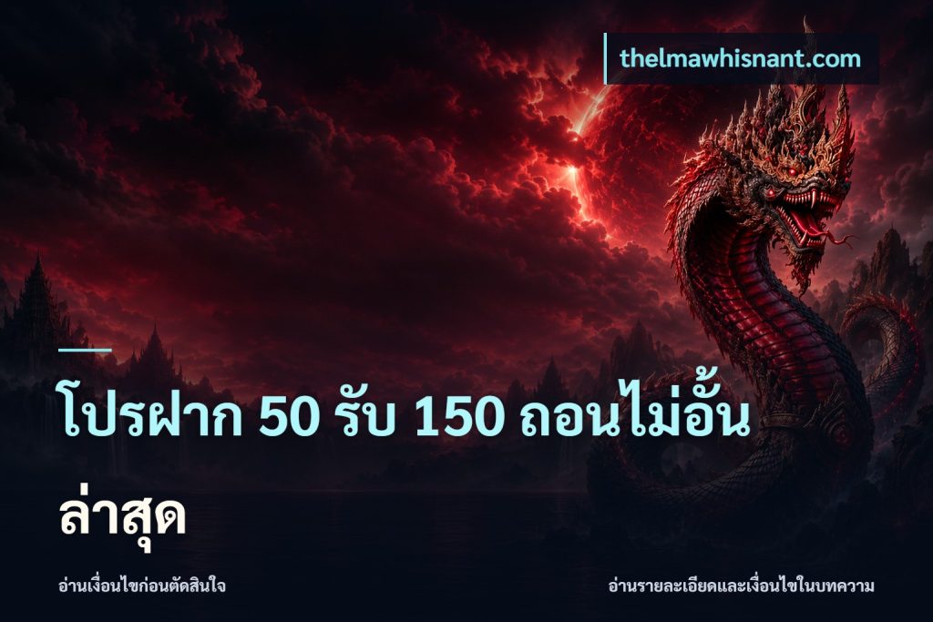 โปรฝาก 50 รับ 150 ถอนไม่อั้นล่าสุด
