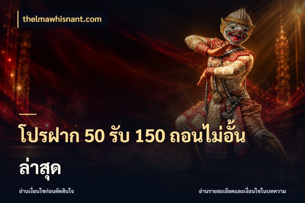 โปรฝาก 50 รับ 150 ถอนไม่อั้นล่าสุด จับประเด็นยอดรับก่อนเลือกความสนุก กับ thelmawhisnant.com