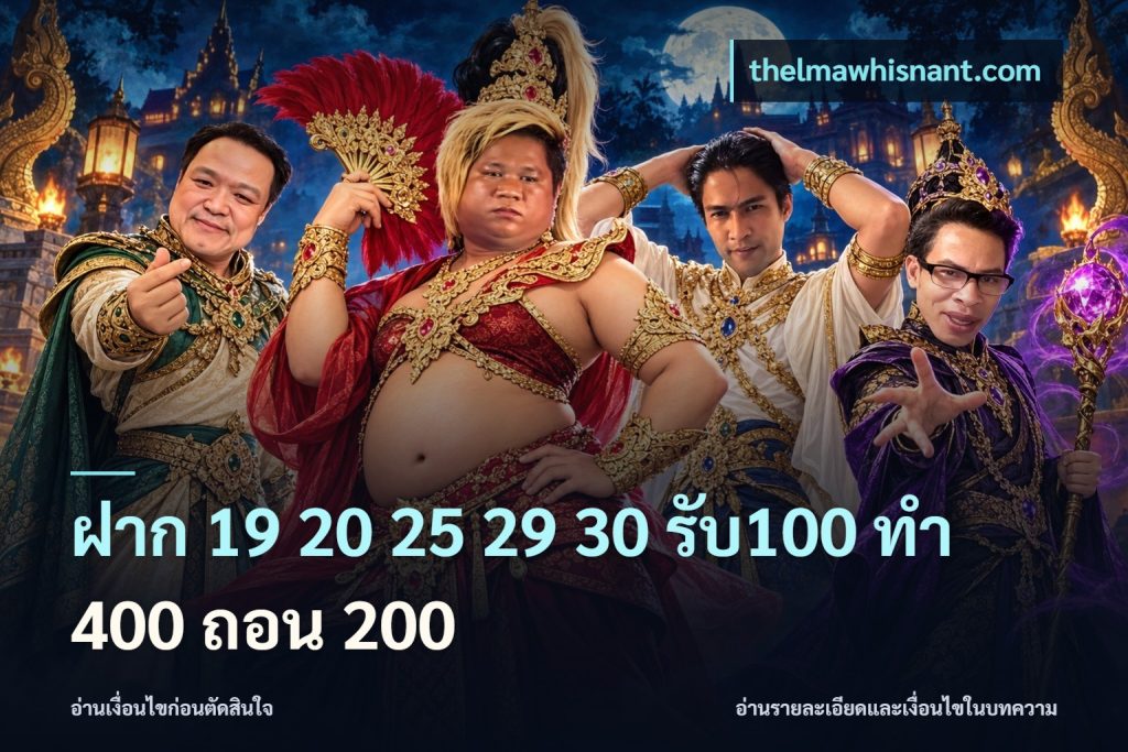 ฝาก 19 20 25 29 30 รับ100 ทำ 400 ถอน 200