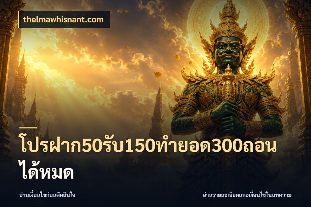 โปรฝาก50รับ150ทํายอด300ถอนได้หมด thelmawhisnant.com โปรกับเกมที่ชอบเลือกให้ตรงสไตล์