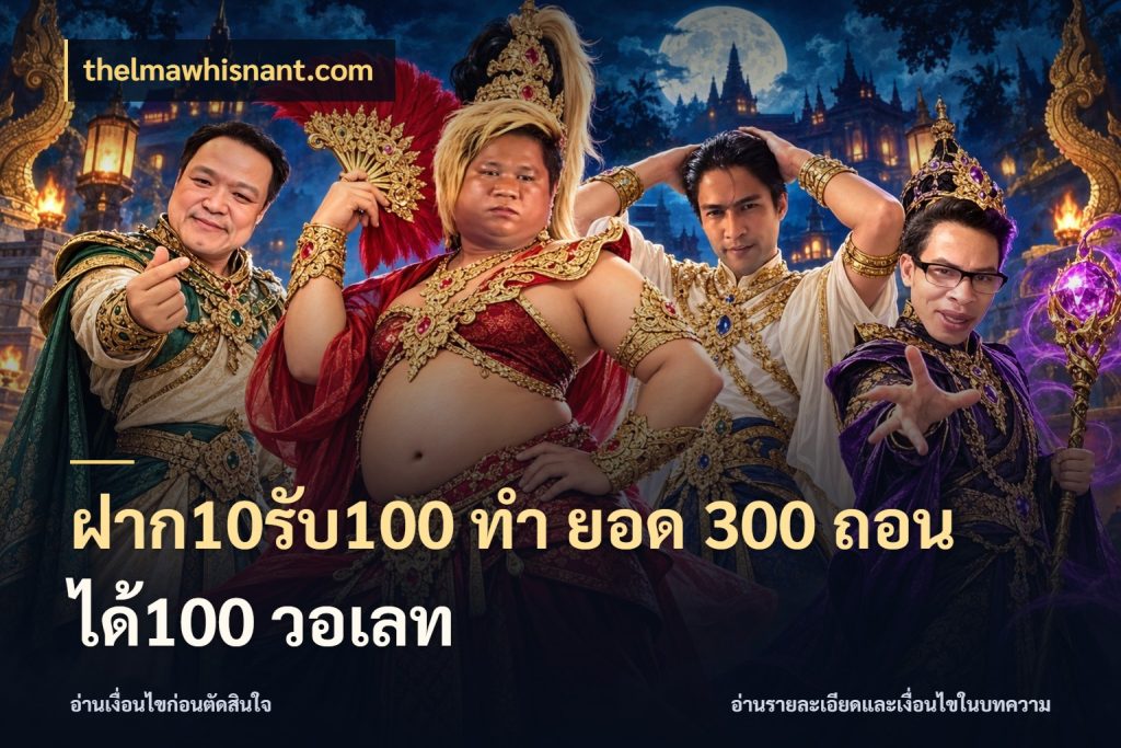 ฝาก10รับ100 ทํา ยอด 300 ถอนได้100 วอเลท รูปแบบโบนัสกับสิทธิ์ของสายเกม สไตล์ thelmawhisnant.com