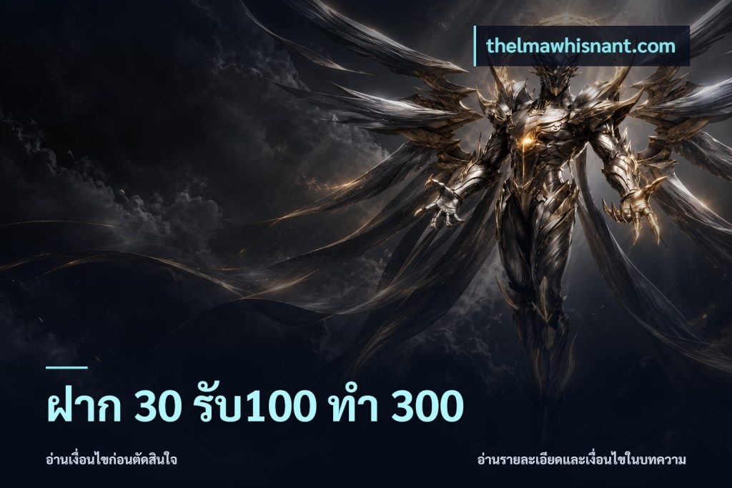 ฝาก 30 รับ100 ทำ 300