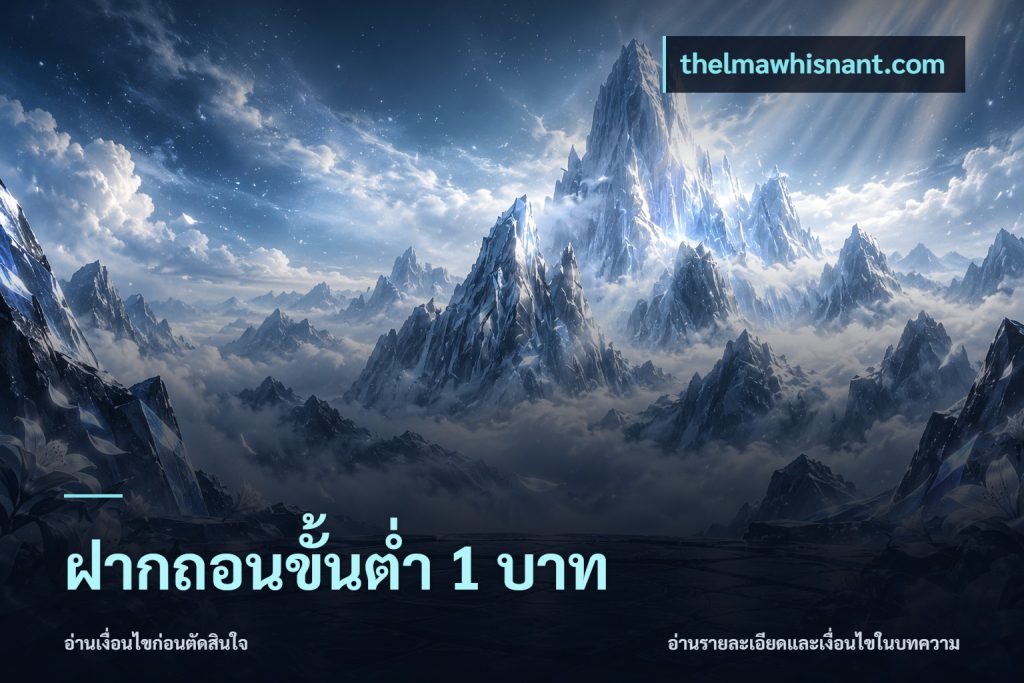 ฝากถอนขั้นต่ำ 1 บาท