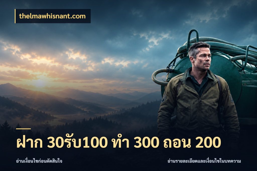 ฝาก 30รับ100 ทํา 300 ถอน 200 จุดเด่นของเครดิตที่คนชอบเกมอยากรู้ กับ thelmawhisnant.com