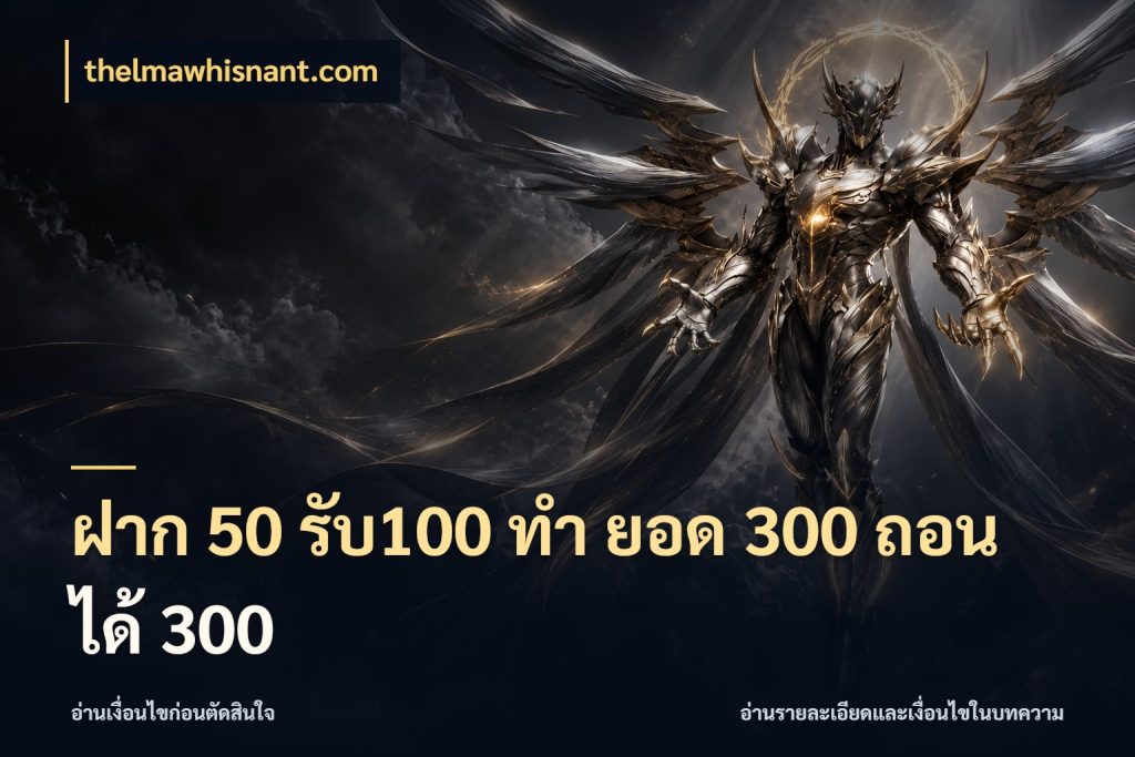 ฝาก 50 รับ100 ทํา ยอด 300 ถอนได้ 300 โปรกับเกมที่ชอบเลือกให้ตรงสไตล์ กับ thelmawhisnant.com