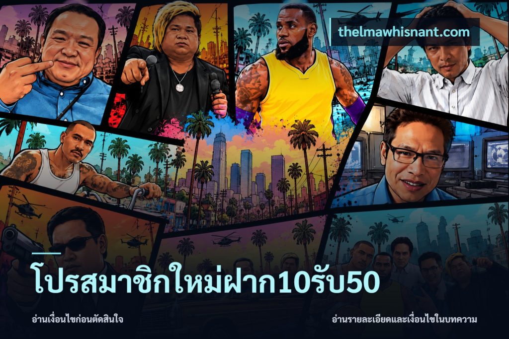 โปรสมาชิกใหม่ฝาก10รับ50