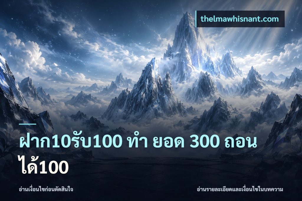 ฝาก10รับ100 ทํา ยอด 300 ถอนได้100