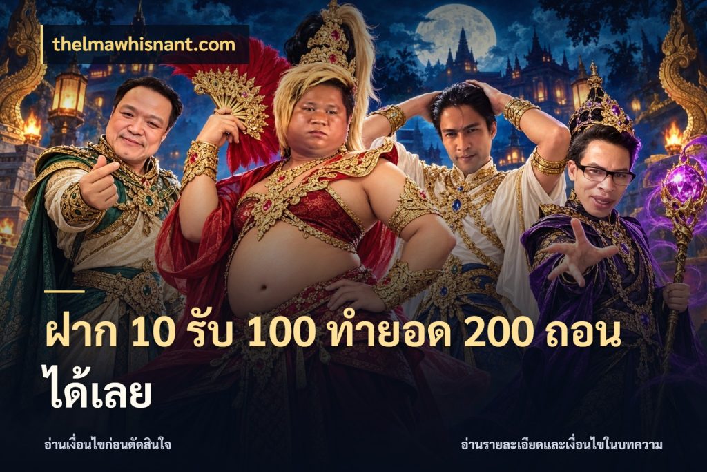 ฝาก 10 รับ 100 ทำยอด 200 ถอนได้เลย จับประเด็นยอดรับก่อนเลือกความสนุก ในมุม thelmawhisnant.com