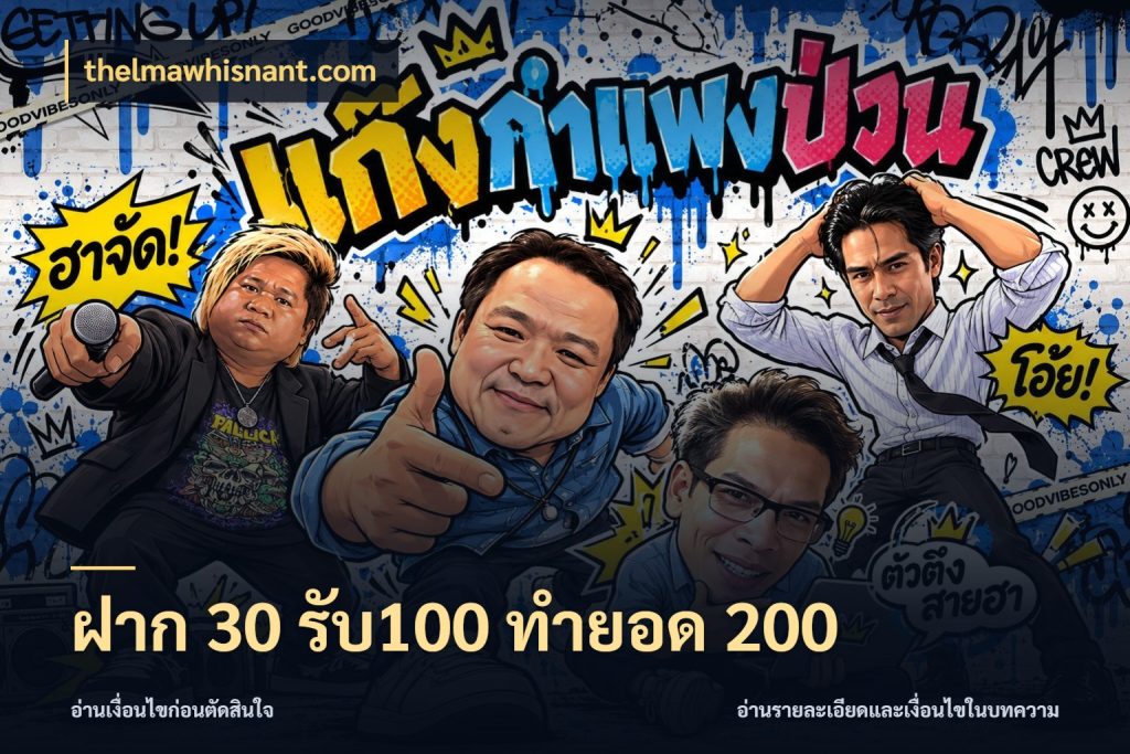 ฝาก 30 รับ100 ทำยอด 200 จับคู่โบนัสกับสไตล์เกมที่ชอบ กับ thelmawhisnant.com