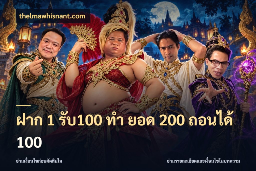 ฝาก 1 รับ100 ทํา ยอด 200 ถอนได้ 100 thelmawhisnant.com โปรกับเกมที่ชอบเลือกให้ตรงสไตล์